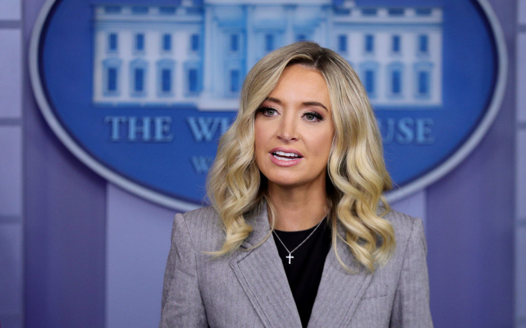 White House Press Secretary Kayleigh McEnany holds briefing at the White House in Washington